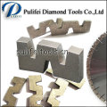 W Shape Abrasive Cutting Tools Segmento de diamante para granito Slab